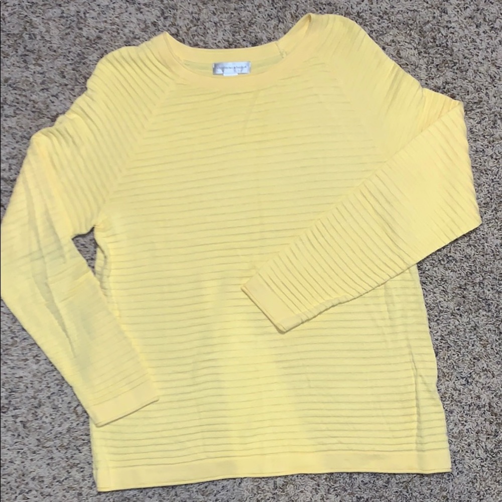 L canary yellow shirt